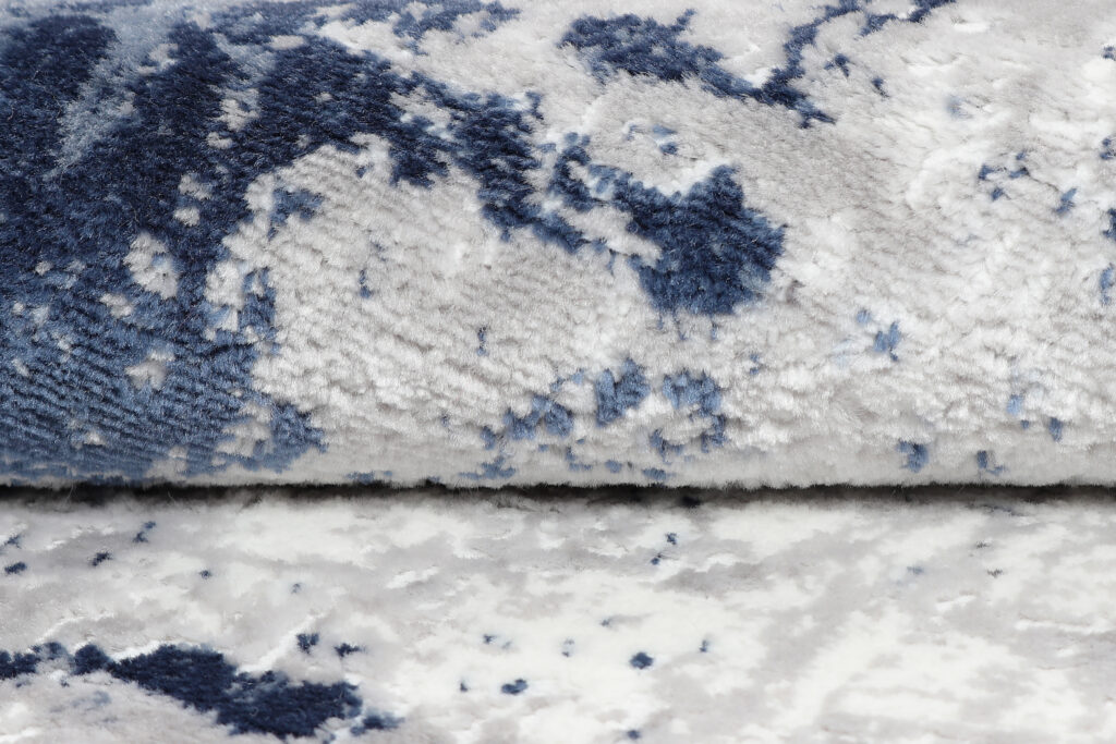 Teppich Sky Rund Grau Blau Abstrakt Verwischungen