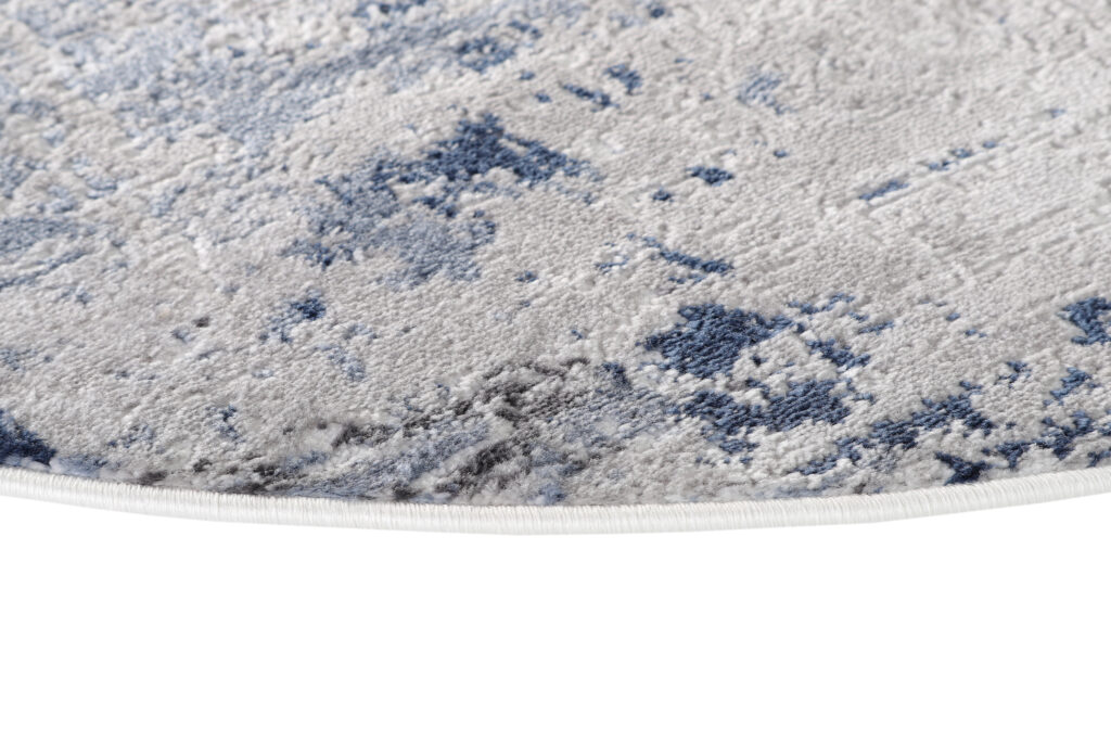 Teppich Sky Rund Grau Blau Abstrakt Verwischungen