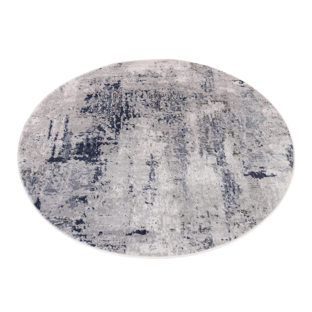 Teppich Sky Rund Grau Blau Abstrakt Verwischungen