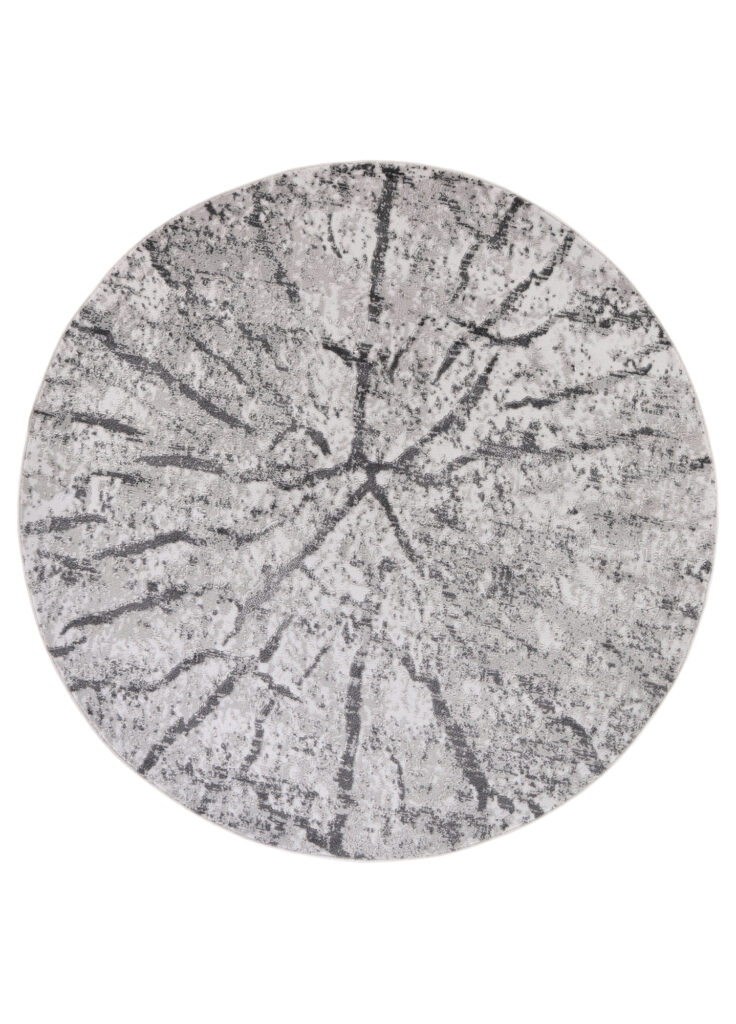 Teppich Sky Round Hellgrau Modern Holz