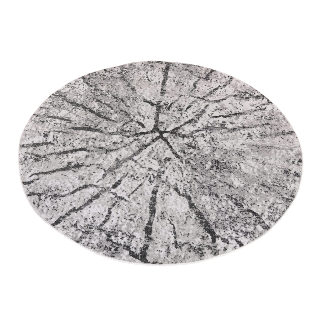 Teppich Sky Round Hellgrau Modern Holz