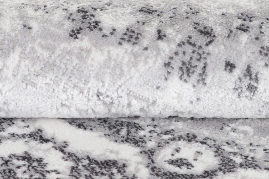 Teppich Sky Rund Grau Vintage Floral Verwischungen
