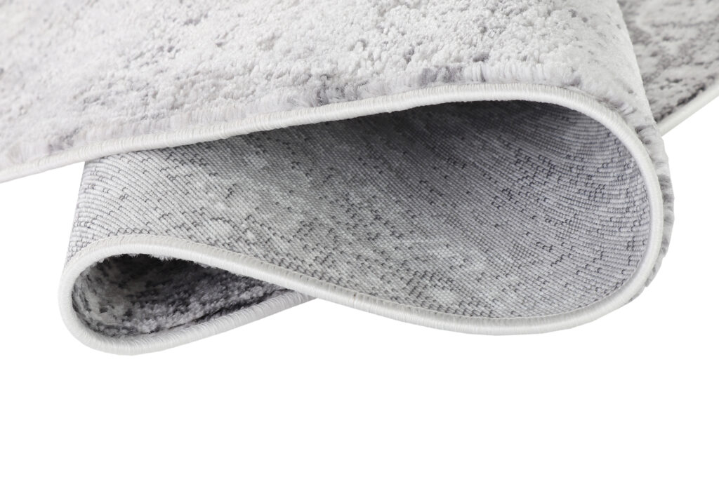 Teppich Sky Rund Grau Vintage Floral Verwischungen