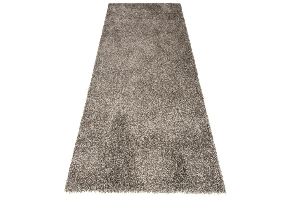 Teppichläufer Essence Shaggy Einfarbig Taupe Grau Melange