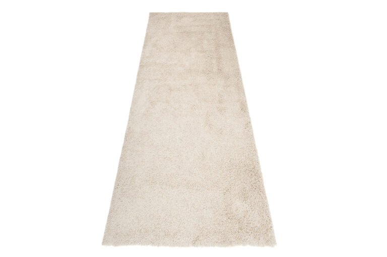 Teppichläufer Essence Shaggy Einfarbig Hellbeige