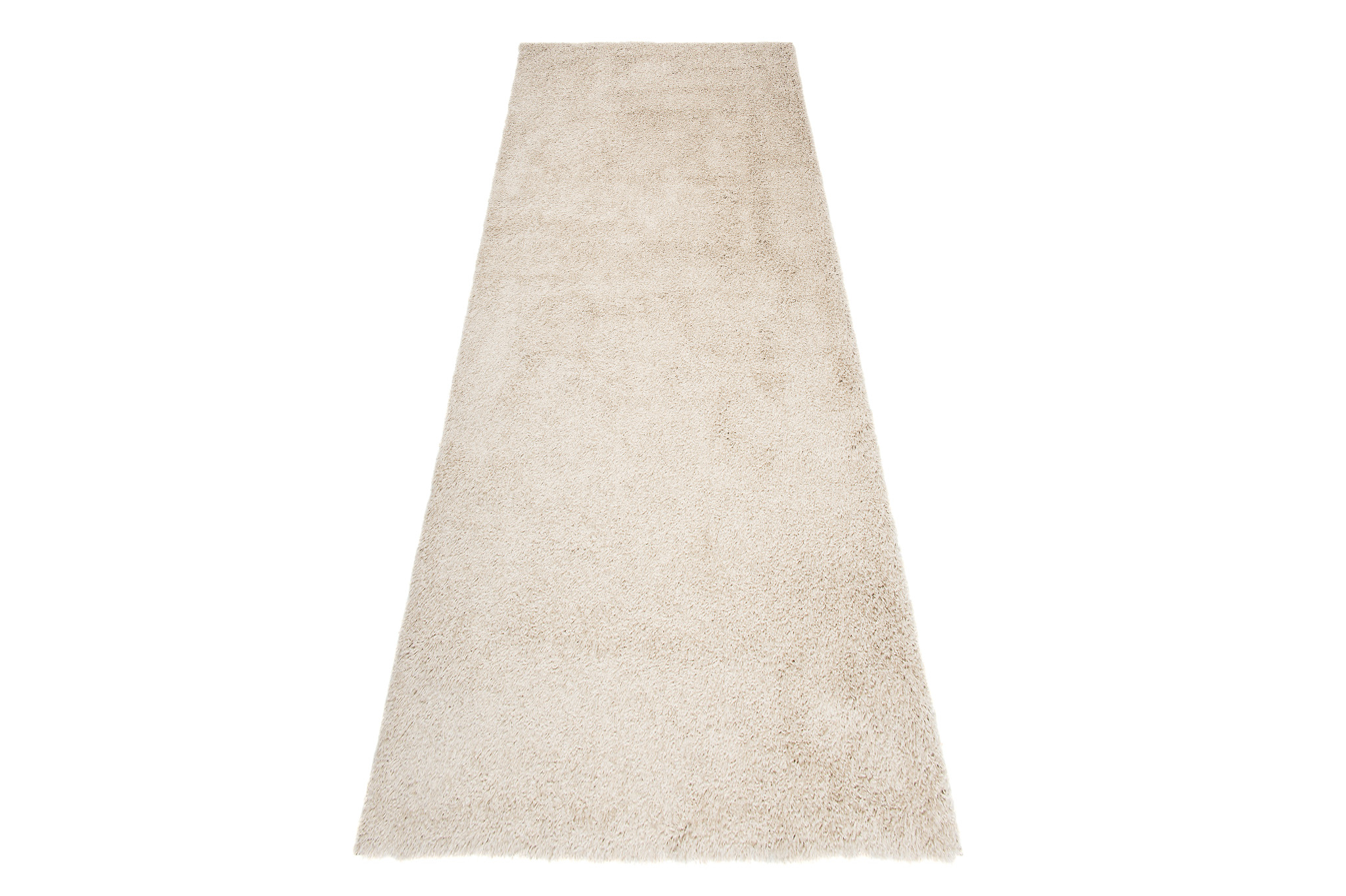 Teppichläufer Essence Shaggy Einfarbig Hellbeige