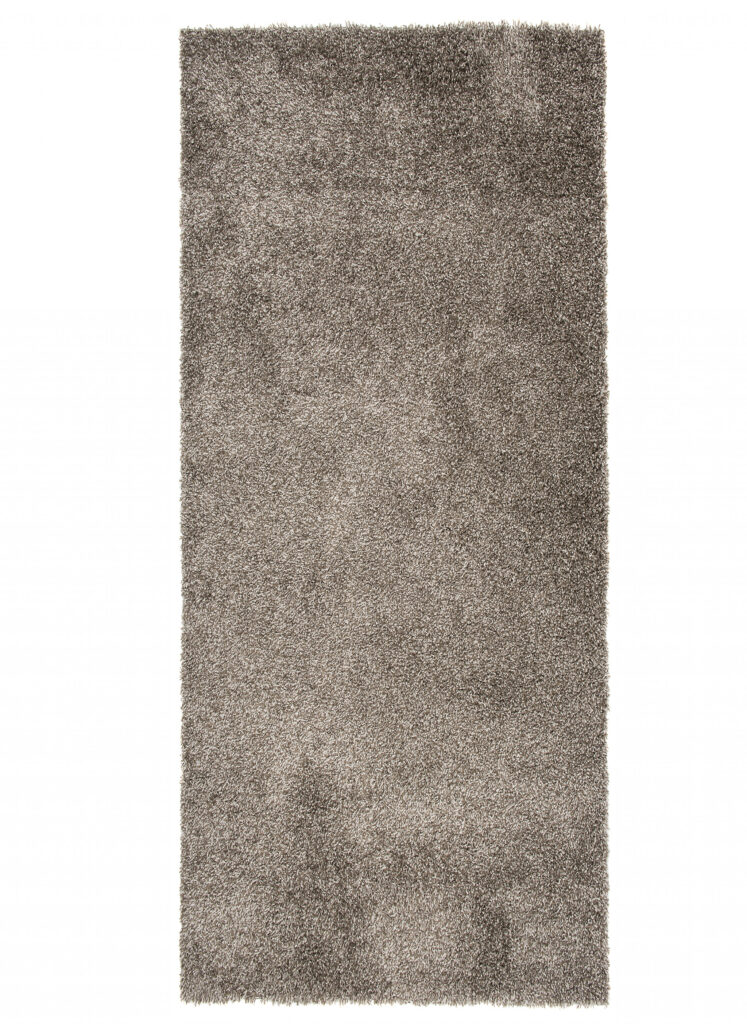 Teppichläufer Essence Shaggy Einfarbig Taupe Grau Melange