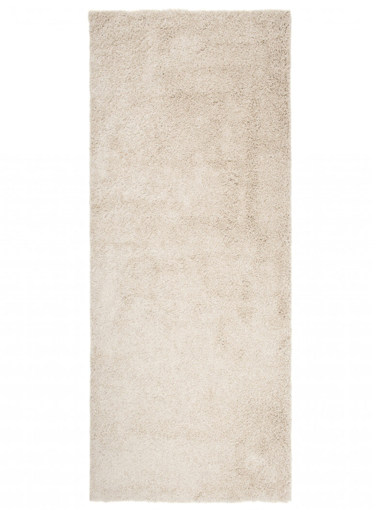 Teppichläufer Essence Shaggy Einfarbig Hellbeige