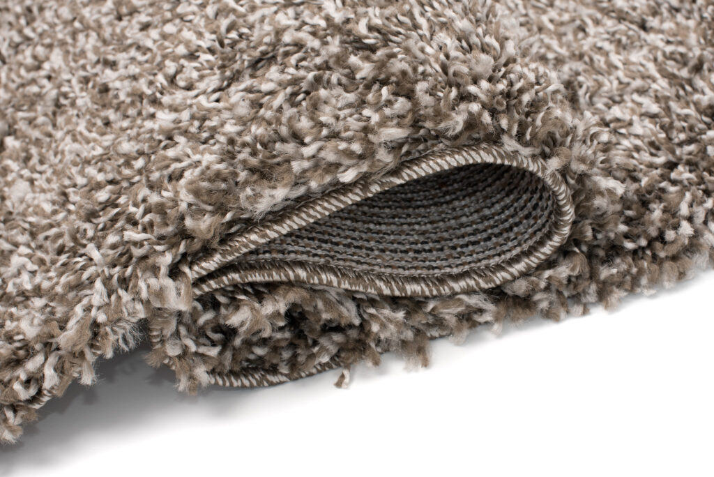 Teppichläufer Essence Shaggy Einfarbig Taupe Grau Melange
