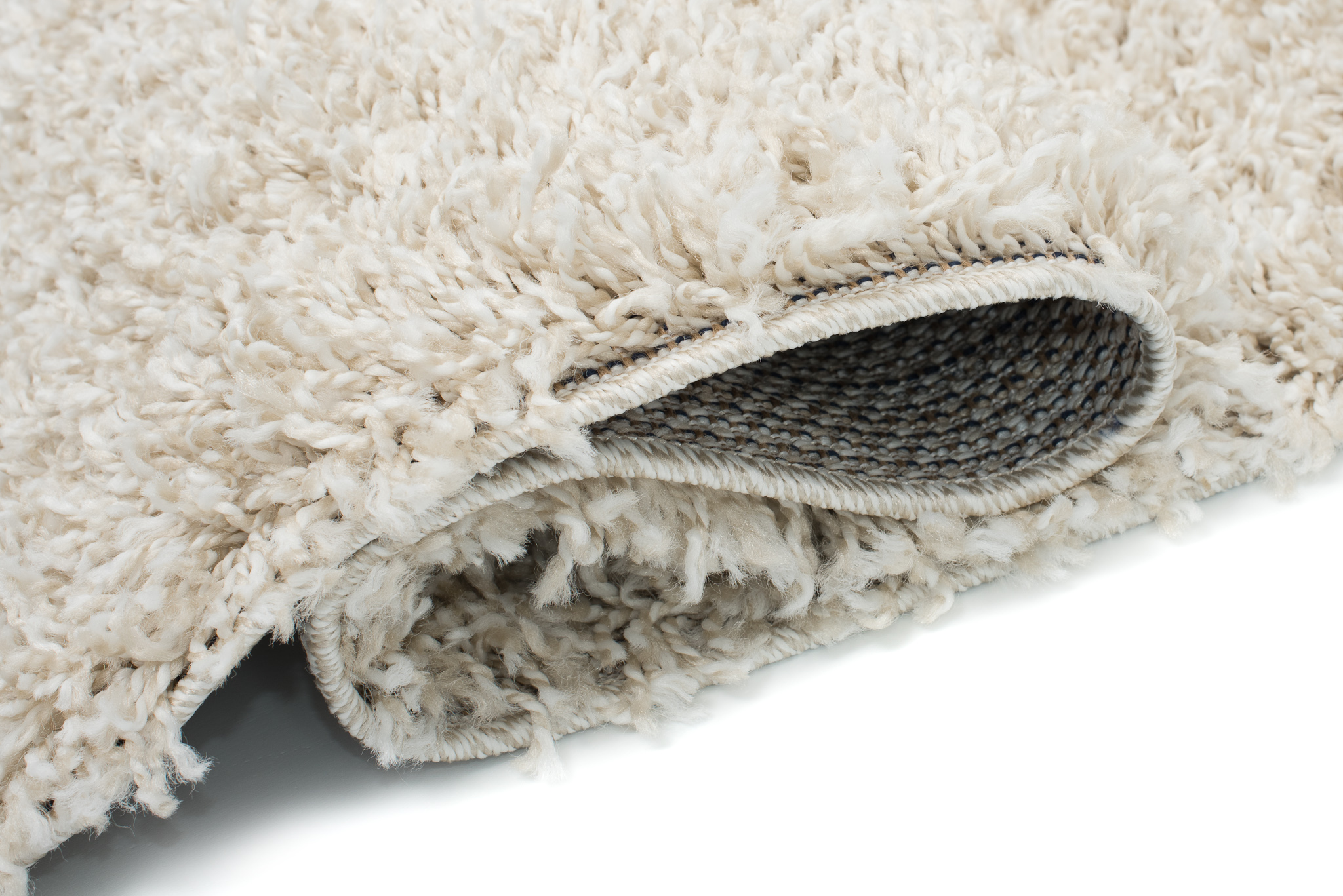 Teppichläufer Essence Shaggy Einfarbig Hellbeige