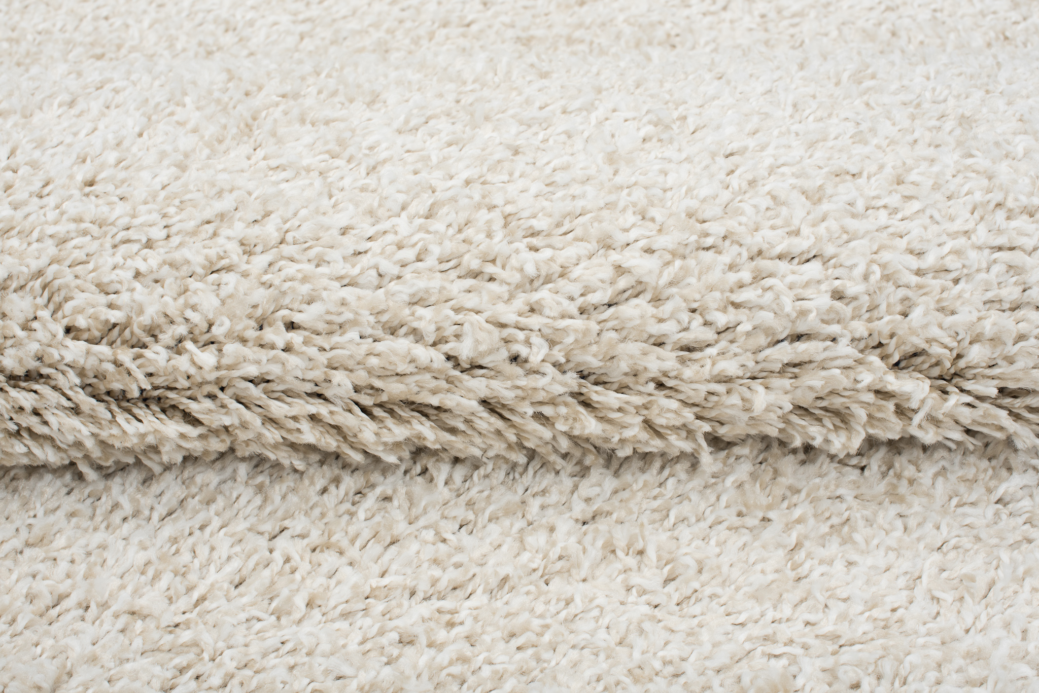 Teppichläufer Essence Shaggy Einfarbig Hellbeige