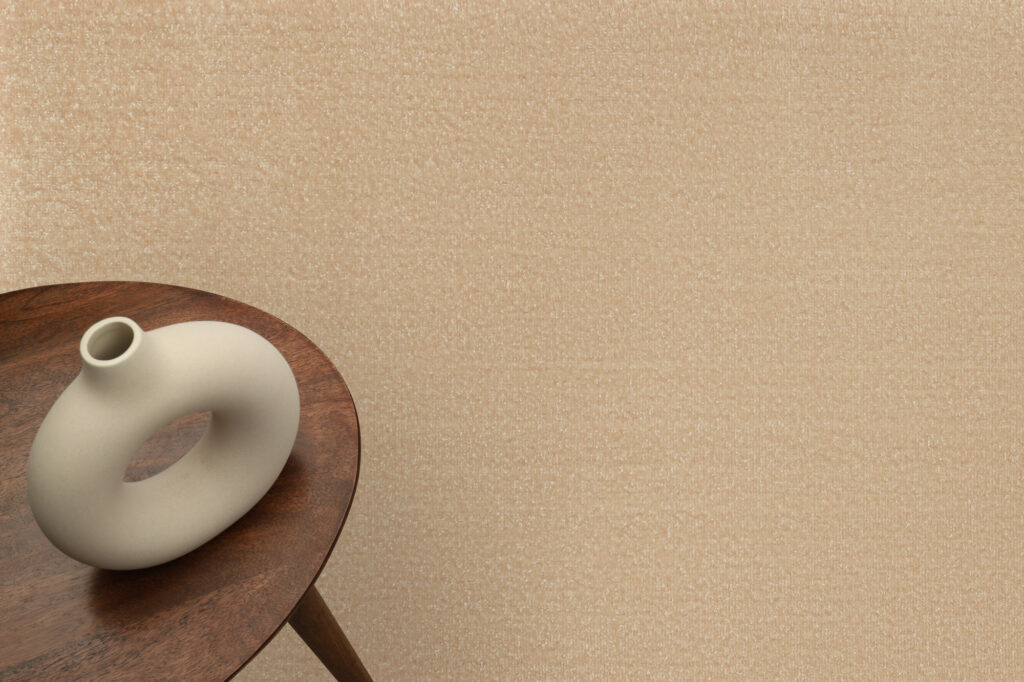 Teppich Mono Quadrat Indoor Outdoor Beige