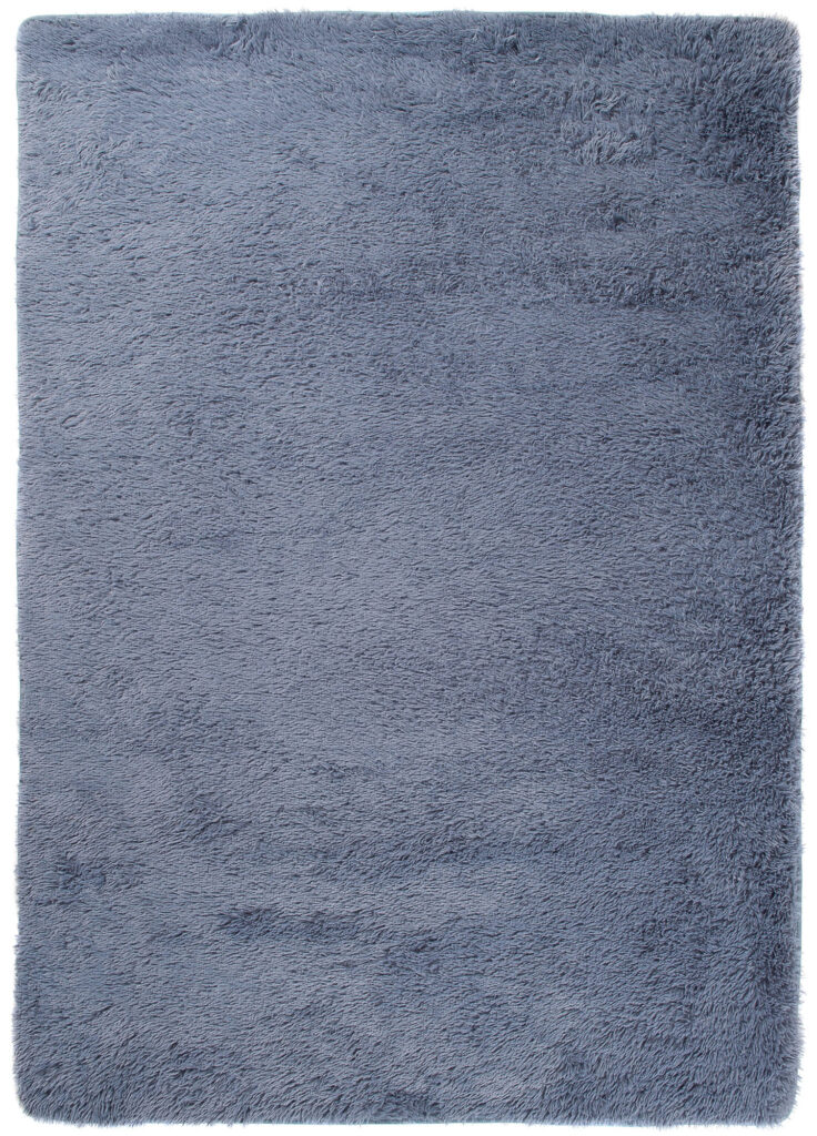 Teppich Silk Grau Blau Rutschfest Shaggy