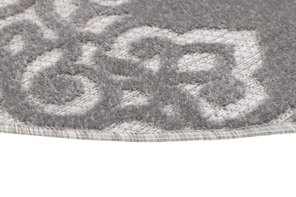 Outdoorteppich Patio Rund Grau Ornament