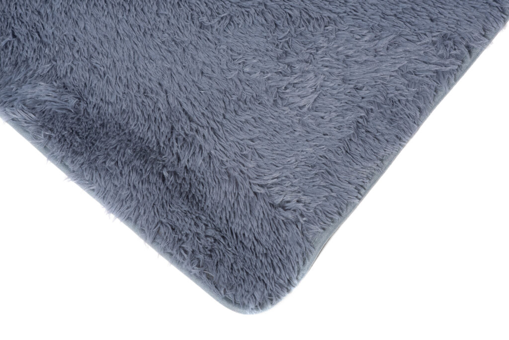 Teppich Silk Grau Blau Rutschfest Shaggy
