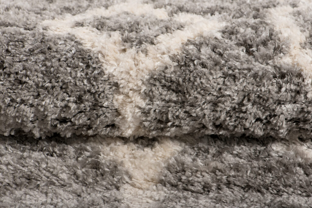 Teppich Versay Grau Creme Geometrische mit Fransen