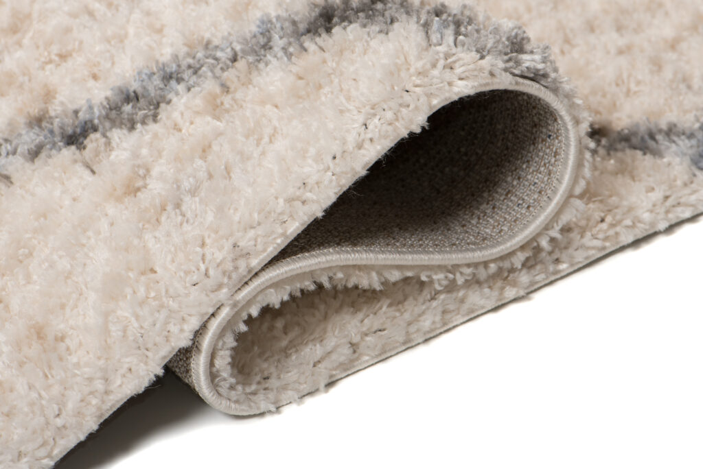 Teppich Versay Creme Grau Kariert mit Fransen