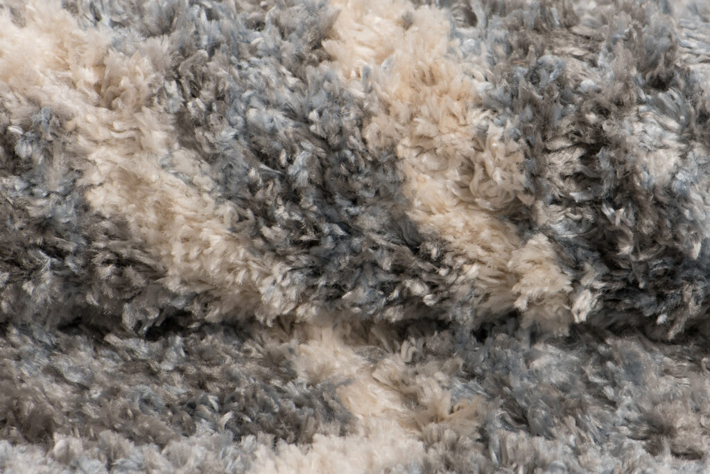 Teppich Versay Dunkelgrau Creme Zick-Zack mit Fransen