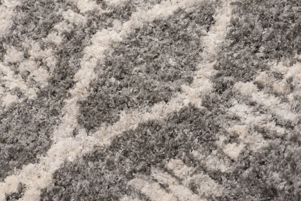 Teppich Versay Grau Creme Aztec mit Fransen