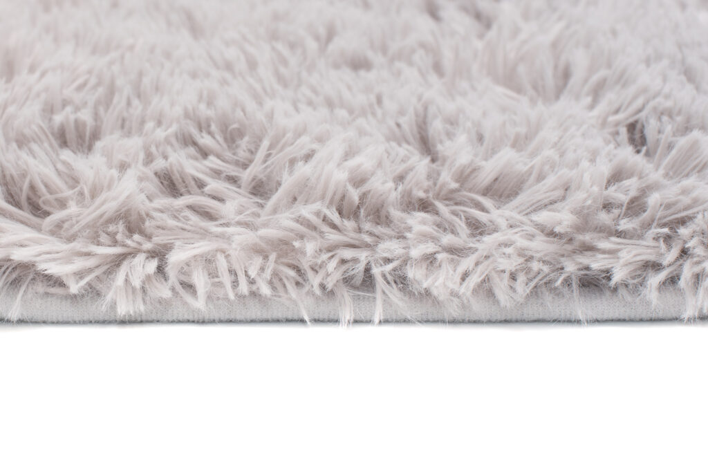 Teppich Silk Hell Grau Rutschfest Shaggy