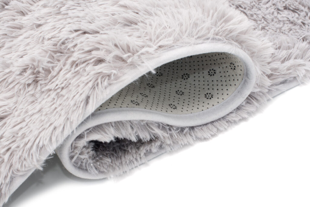 Teppich Silk Hell Grau Rutschfest Shaggy