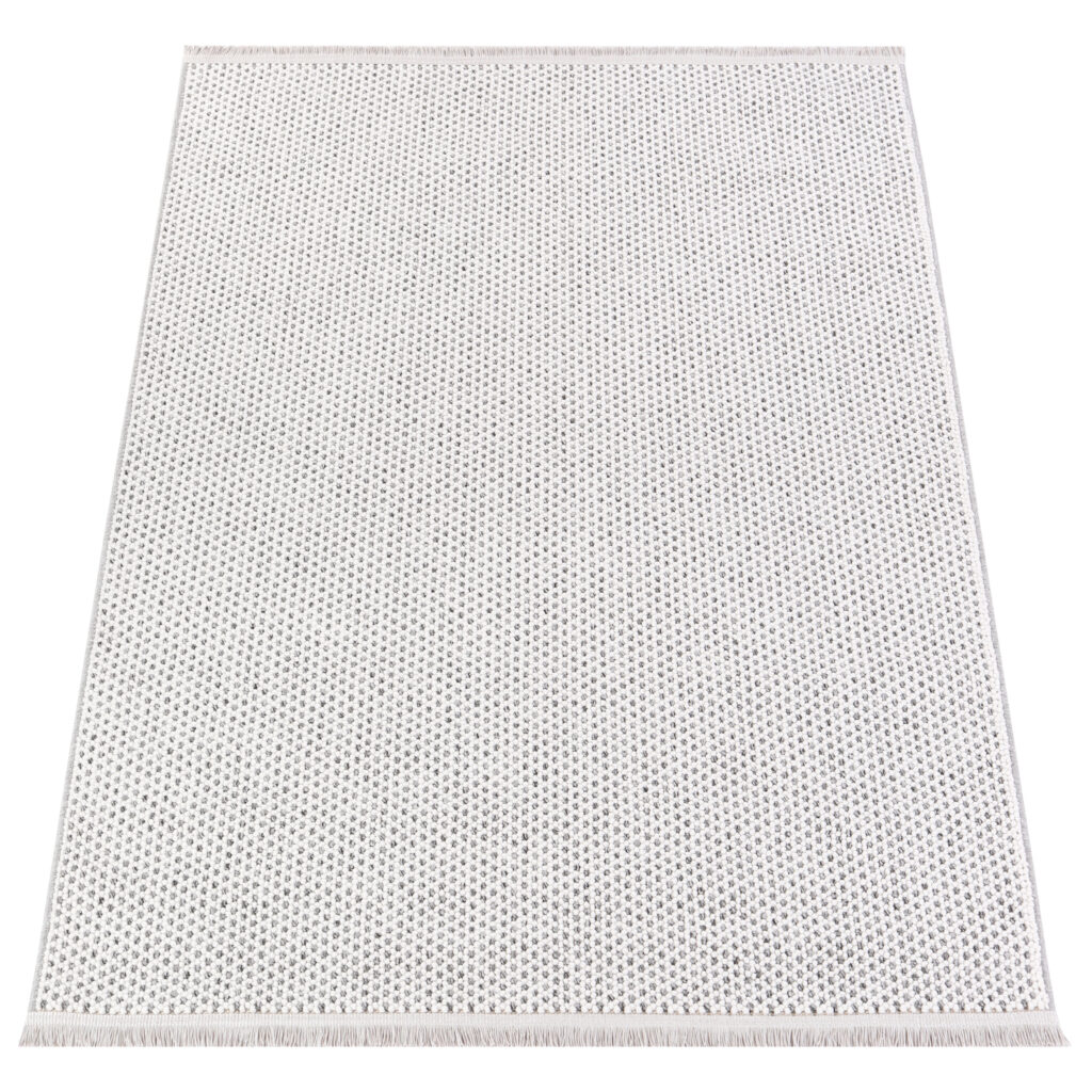 Teppich Agra Grau Modern mit Fransen