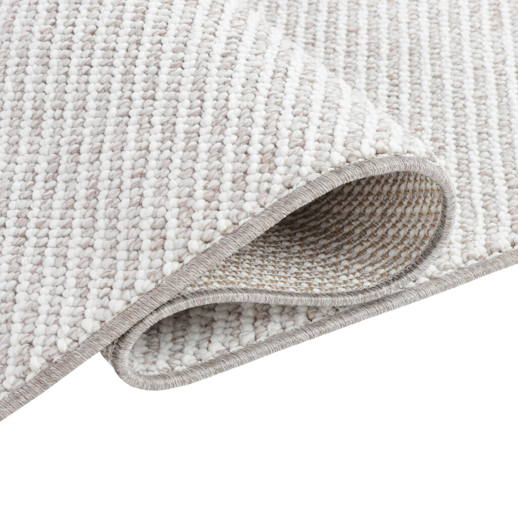 Teppich Agra Beige Modern mit Fransen