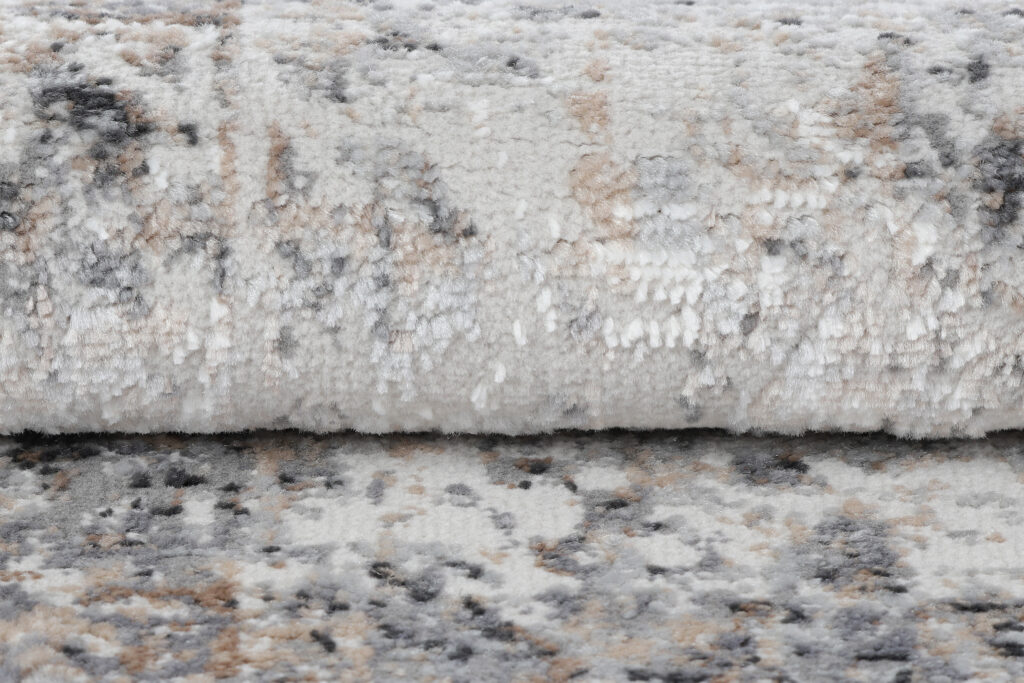 Teppichläufer Valley Grau Beige Ornamente Rahmen