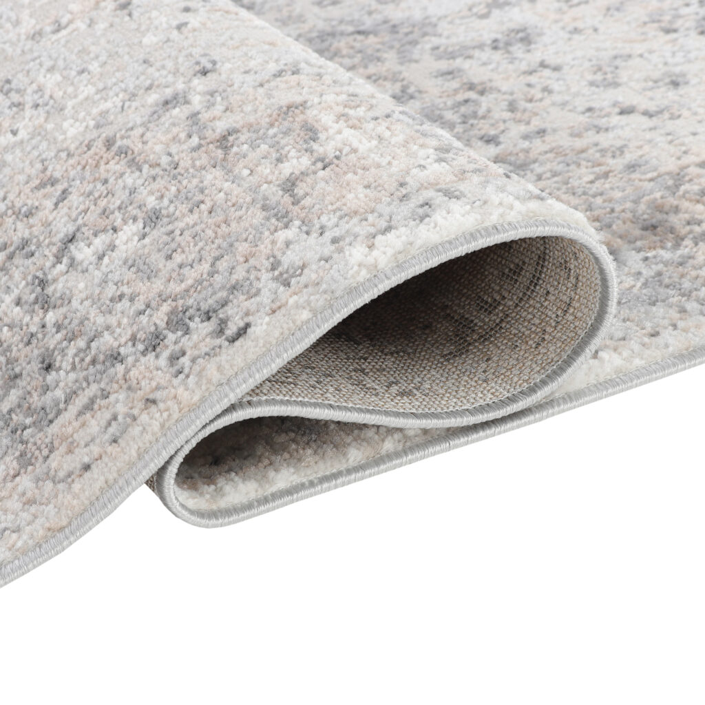 Teppichläufer Valley Grau Beige Ornamente Rahmen