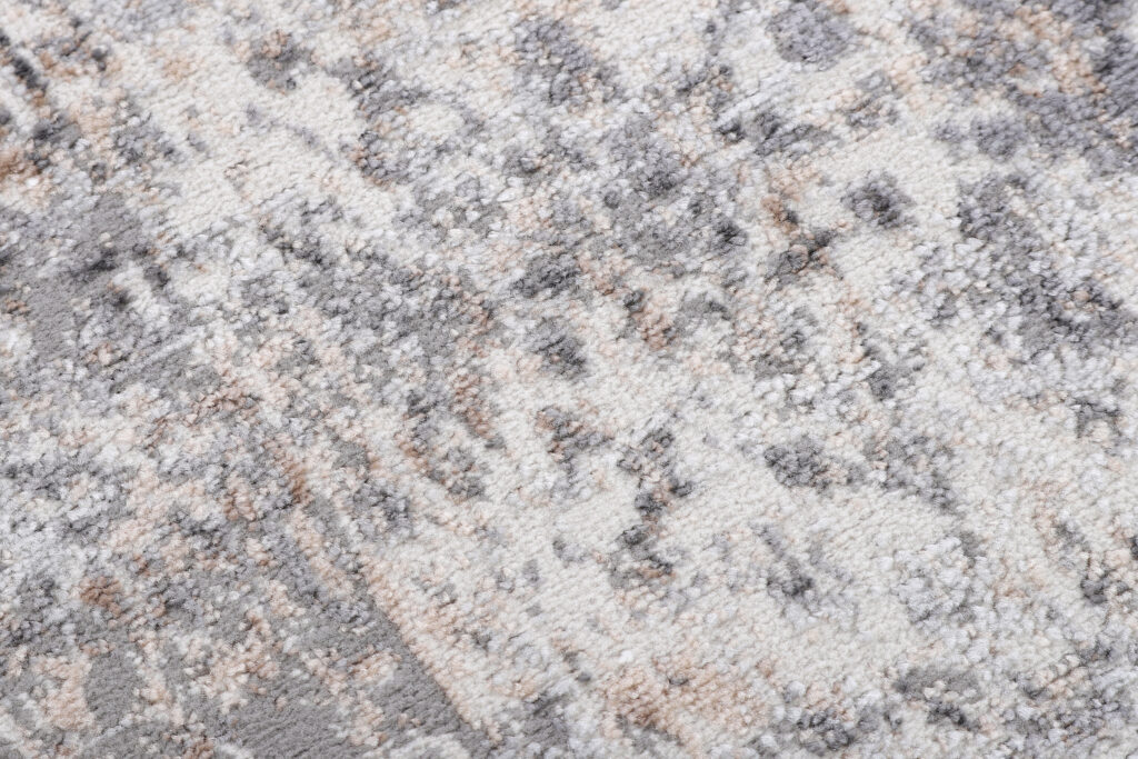 Teppichläufer Valley Grau Beige Ornamente Rahmen