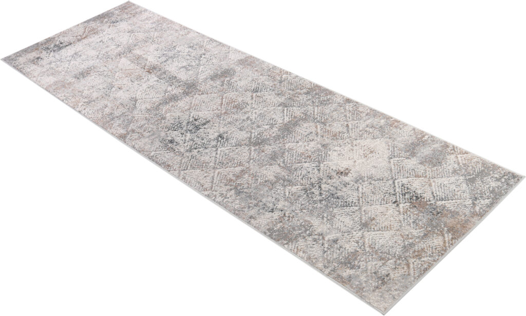 Teppichläufer Valley Grau Beige Geometrisch Quadrat