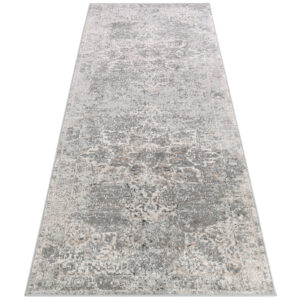 Teppichläufer Valley Dunkelgrau Blumen Rosette