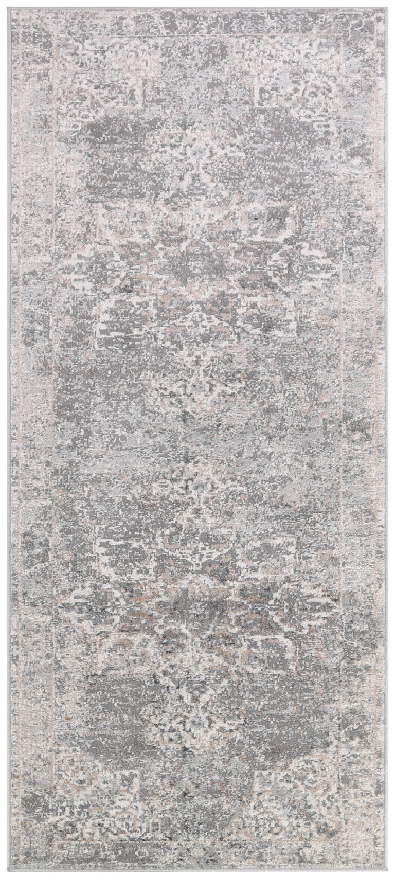 Teppichläufer Valley Dunkelgrau Blumen Rosette