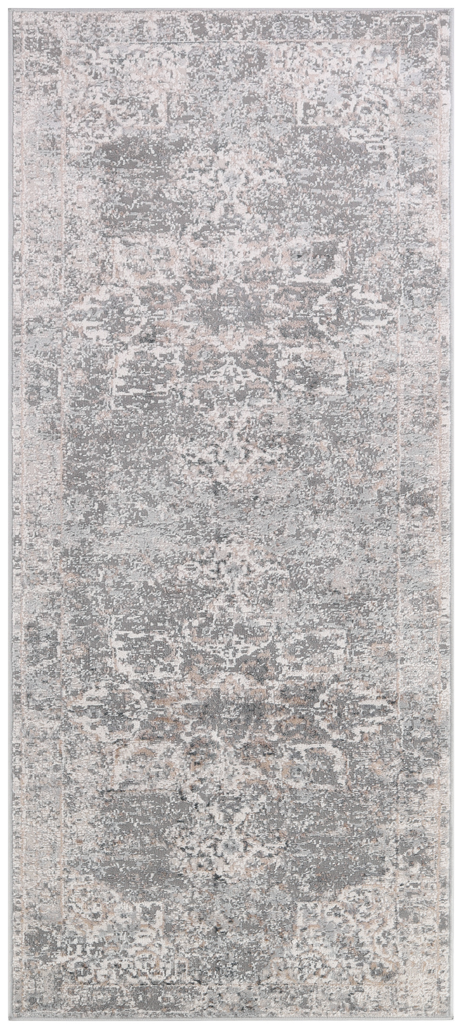 Teppichläufer Valley Dunkelgrau Blumen Rosette