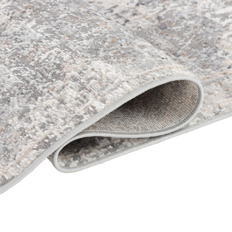 Teppichläufer Valley Dunkelgrau Blumen Rosette