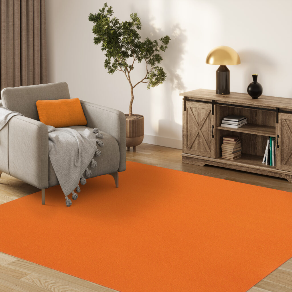 Teppich Mono Quadrat Indoor Outdoor Orange