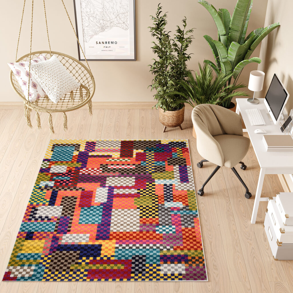 Teppich Salsa Geometrisch Mehrfarbig