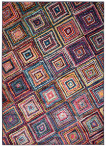 Teppich Salsa Mehrfarbig Abstrakt Rauten