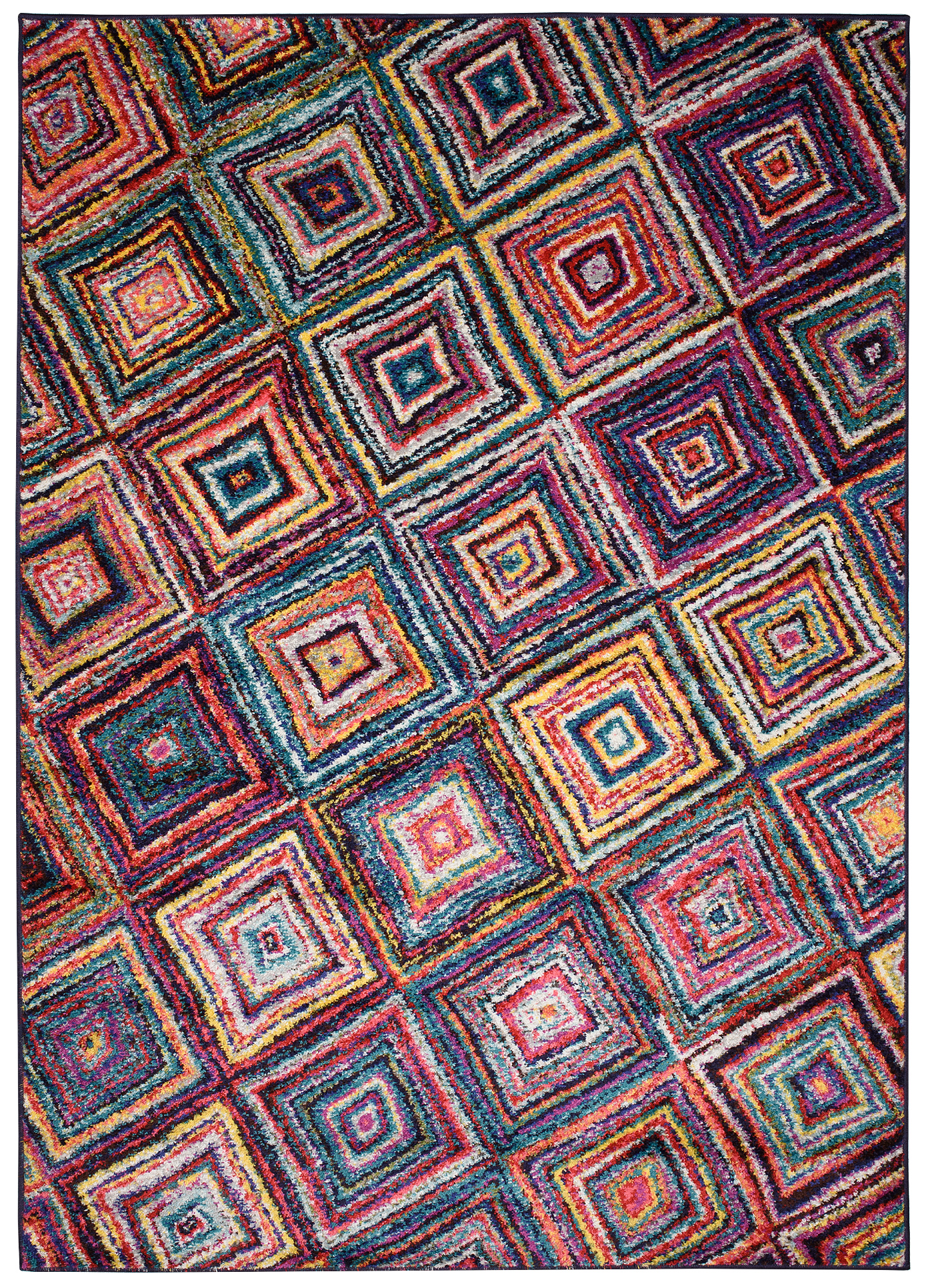 Teppich Salsa Mehrfarbig Abstrakt Rauten