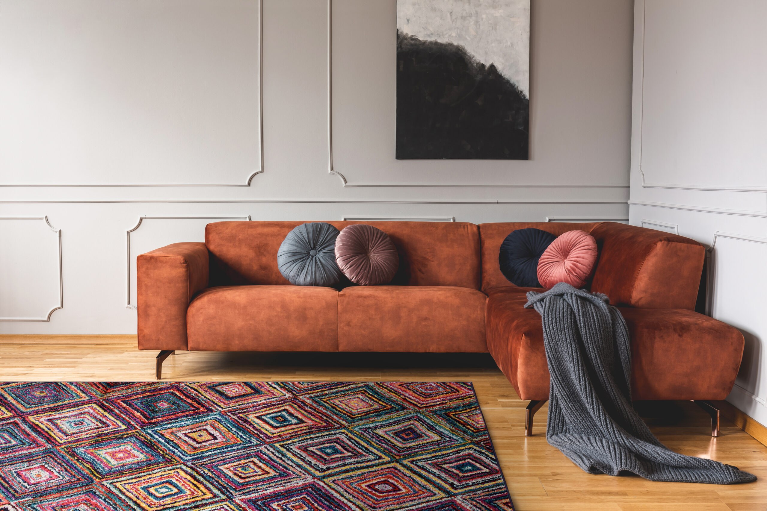 Teppich Salsa Mehrfarbig Abstrakt Rauten