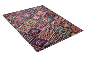 Teppich Salsa Mehrfarbig Abstrakt Rauten