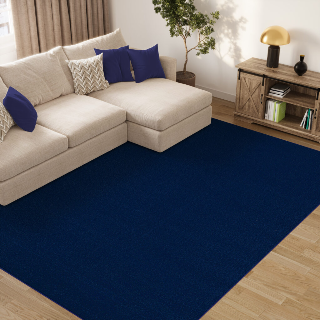 Teppich Mono Indoor Outdoor Dunkelblau