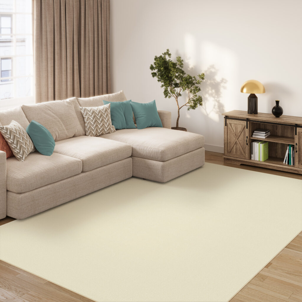Teppich Mono Indoor Outdoor Creme