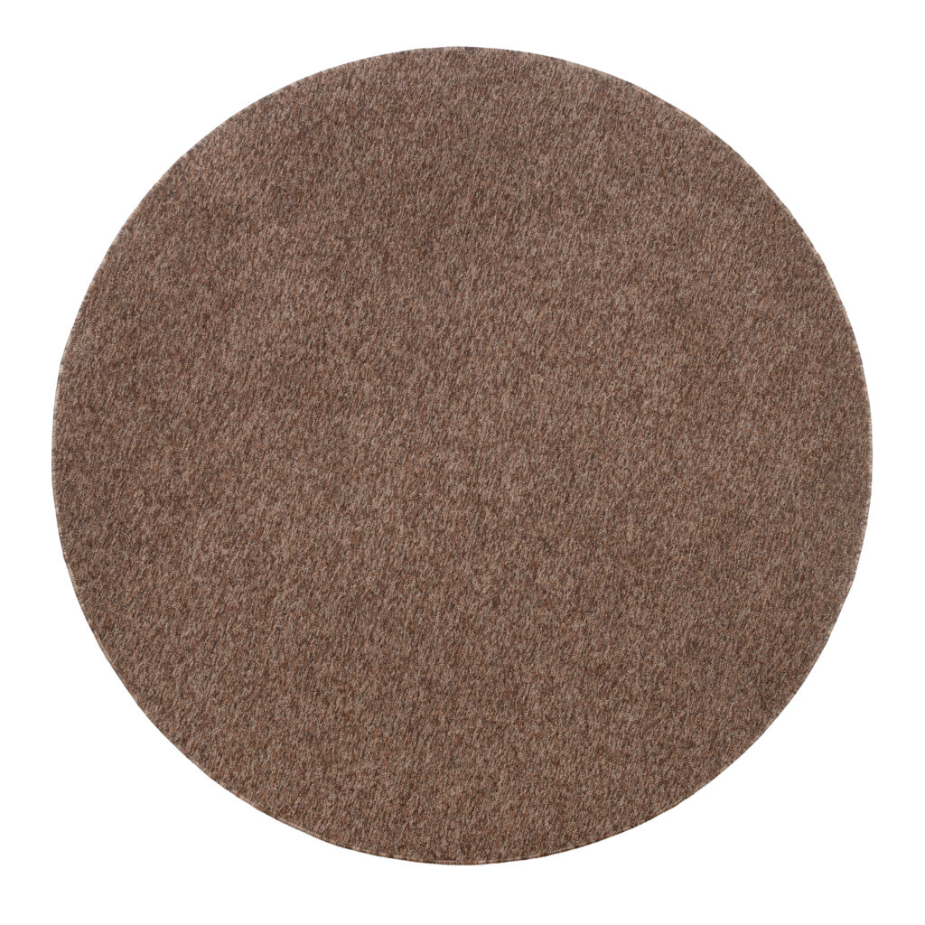 Teppich Nizza Rund Braun Melange Rutschfest