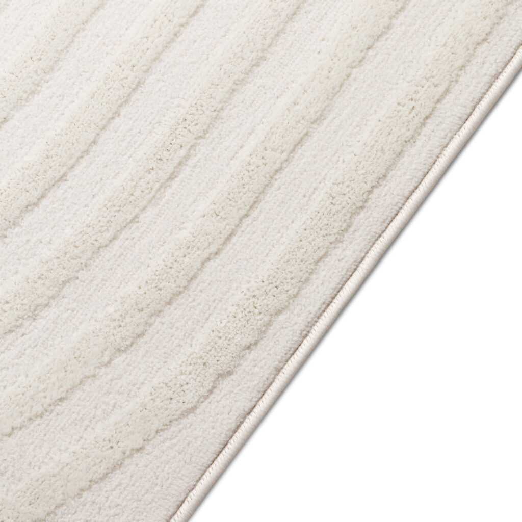 Teppich Hygge Quadratisch Gebrochenes Weiß Linien