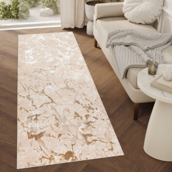 Teppichläufer Crystal Beige Braun Abstrakt Meterware