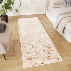 Teppichläufer Crystal Beige Braun Abstrakt Meterware