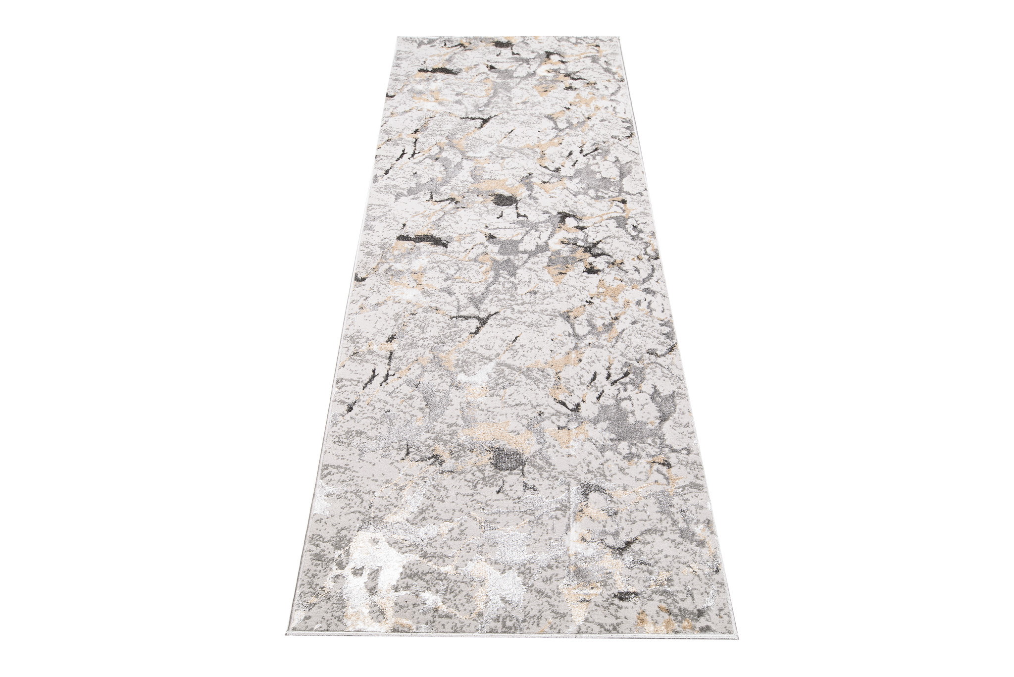 Teppichläufer Crystal Grau Beige Abstrakt Meterware
