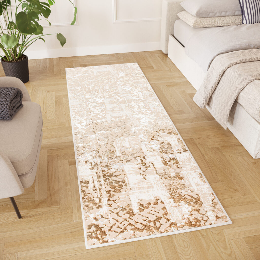 Teppichläufer Crystal Beige Retro Meterware