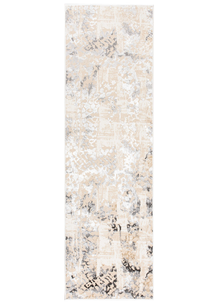 Teppichläufer Crystal Beige Grau Retro Meterware